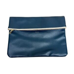 Delfonics Craig Navy Blue Foldover Clutch Bag Stationery Art Supply Pencil Pouch